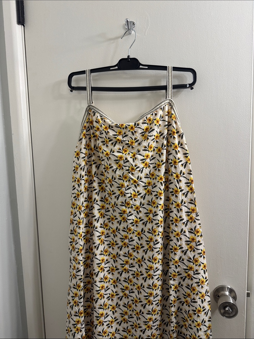 Max Studio Cream Slip Maxi Skirt with Yellow Floral Print - Picture 1 of 12